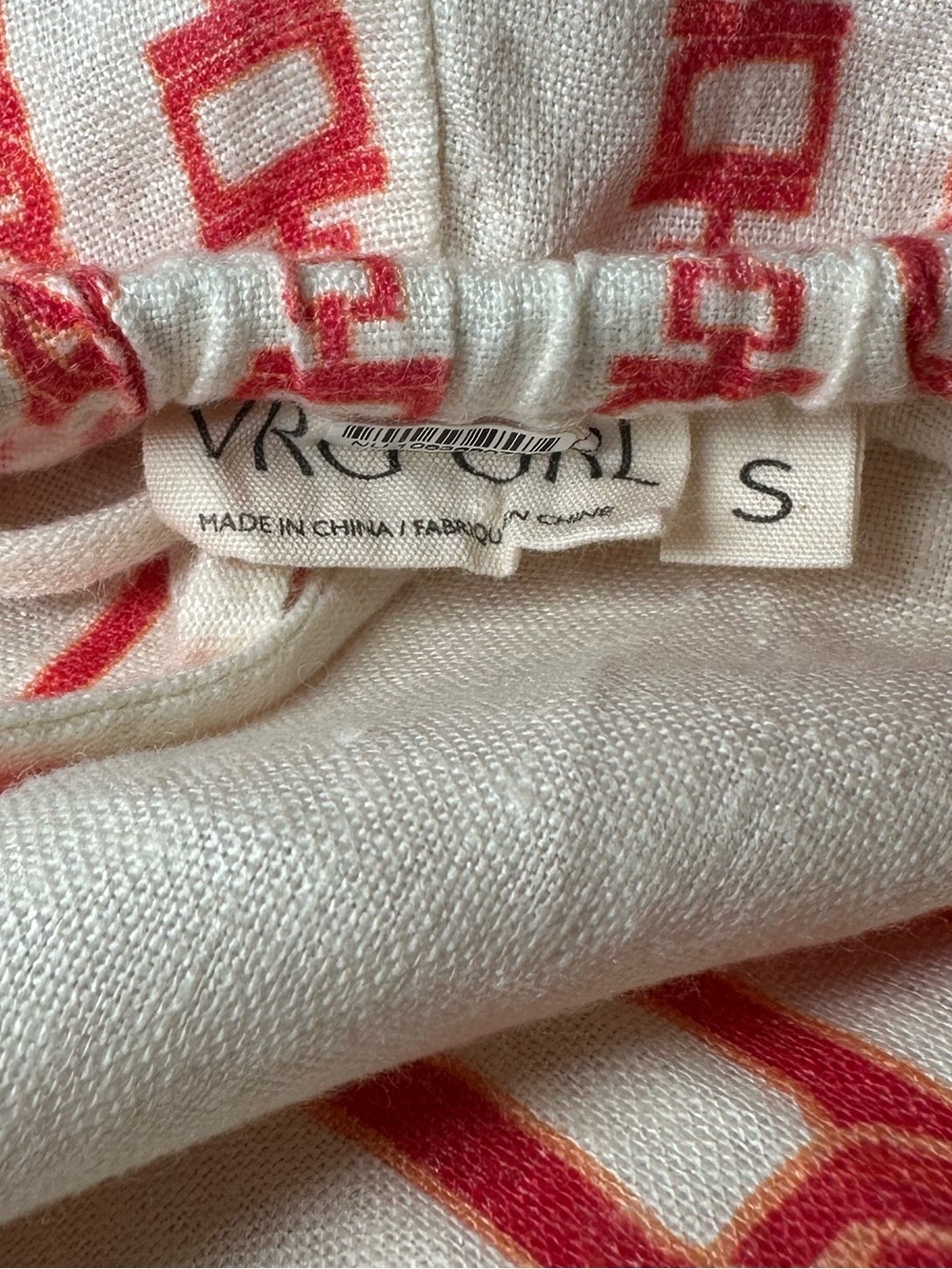 VRG GRL Raya 100% Linen Wide Leg Drawstring Pants Small Coastal Resort - Picture 8 of 14